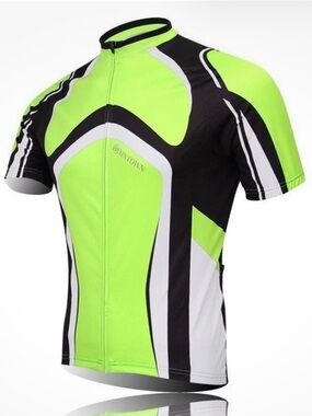 MENS BIKING JERSEY SHORT SLEEVE FULL ZIP CYCLING TOP SHIRT 3-REAR POCKET XL NWT